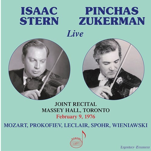 Wolfgang Amadeus Mozart (1756-1791), Serge Prokofieff (1891-1953), Jean-Marie Leclair (1697-1764), Louis Spohr (1784-1859), … - Duets For Violin - Joint Recital Massey Hall, Toronto, February 9, 1976