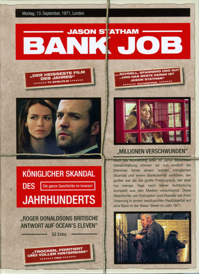 Bank Job (2008) Cover B, Limited Edition, Mediabook, Blu-ray + DVD