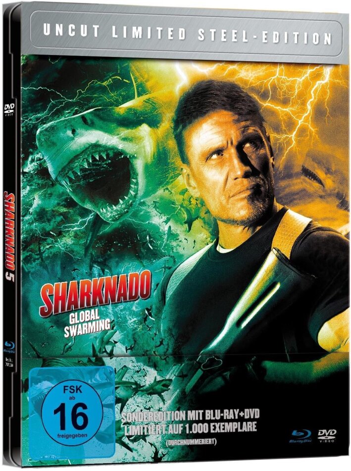 Sharknado 5 - Global Swarming (2017) Steel Edition, Limited Edition, Uncut, Blu-ray + DVD