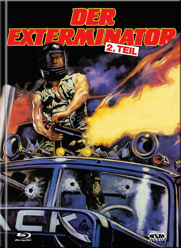 Der Exterminator 2 (1984) Cover B, Limited Collector's Edition, Mediabook, Uncut, Blu-ray + DVD