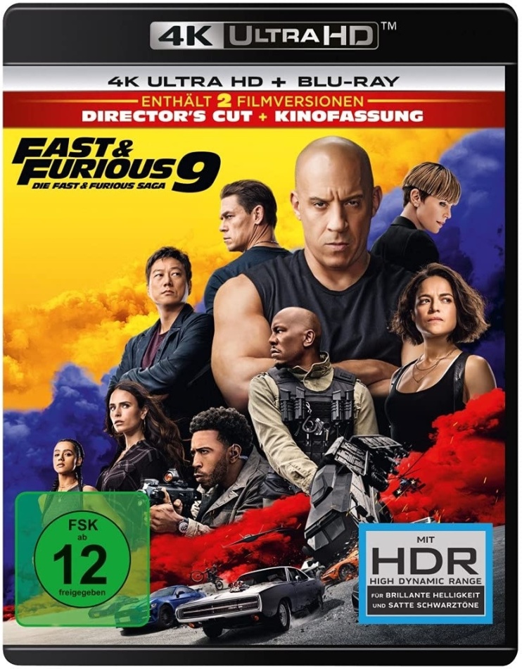 Fast & Furious 9 (2021) Director's Cut, Kinoversion, 4K Ultra HD + Blu-ray