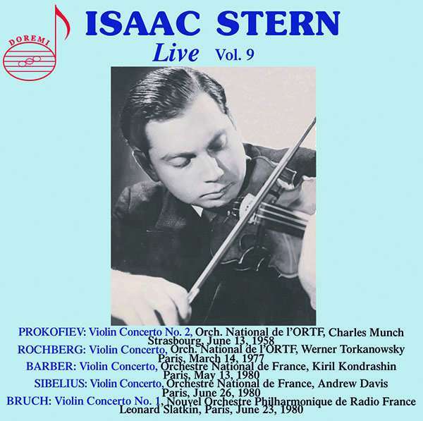 Jean Sibelius (1865-1957), George Rochberg, Samuel Barber (1910-1981), Serge Prokofieff (1891-1953), Max Bruch (1838-1920), … - Isaac Stern Live. Vol. 9 2 CDs