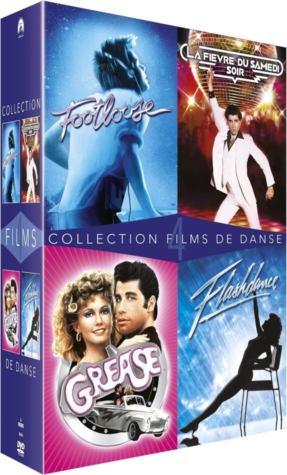 Collection Films de Danse - Footlose / La fièvre du samedi soir / Grease / Flashdance 4 DVDs