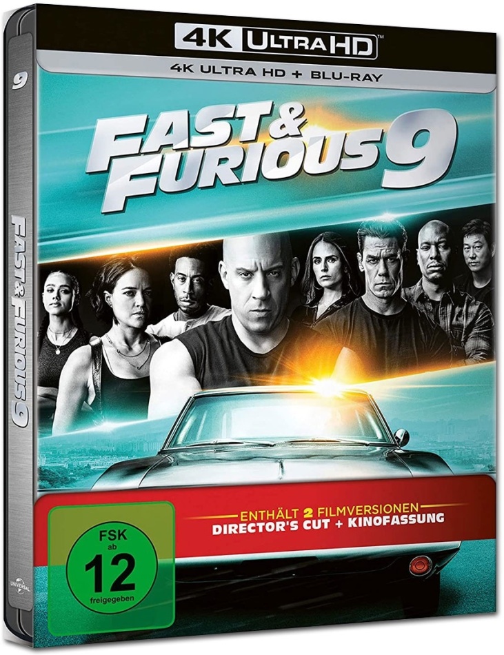 Fast & Furious 9 (2021) Director's Cut, Kinoversion, Limited Edition, Steelbook, 4K Ultra HD + Blu-ray