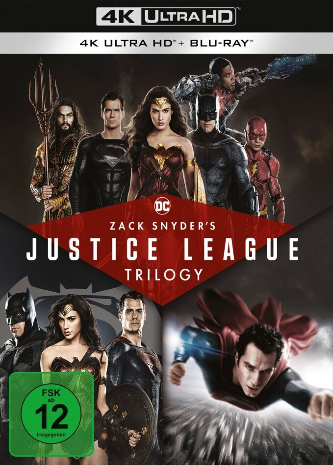 Zack Snyder's Justice League Trilogy 4 4K Ultra HDs + 4 Blu-rays