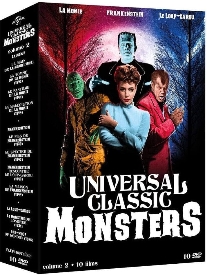 Universal Classic Monsters - Volume 2 - 10 Films 10 DVDs