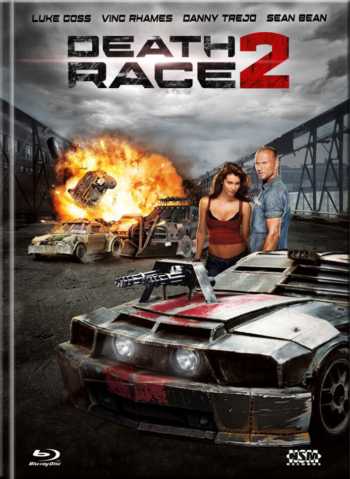 Death Race 2 (2010) Cover B, Limited Edition, Mediabook, Uncut, Blu-ray + DVD