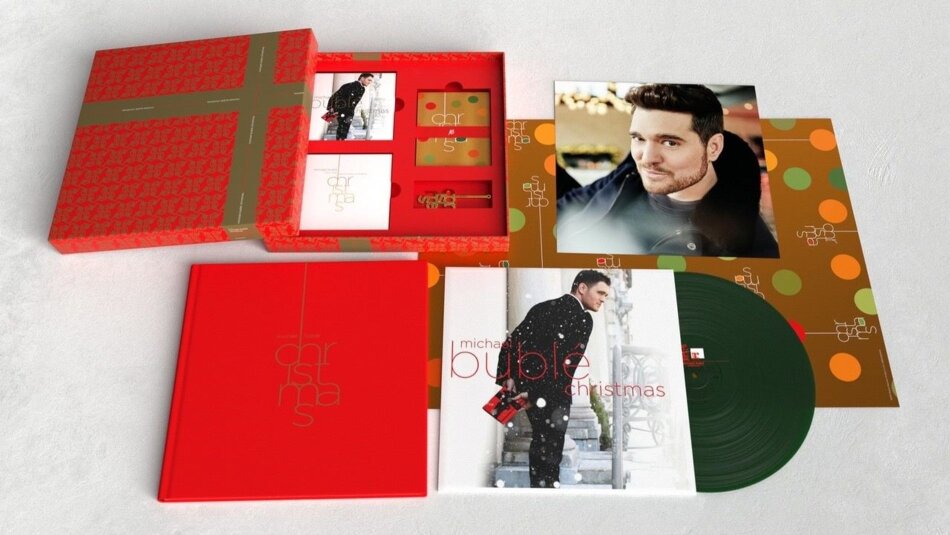 Michael Buble - Christmas 2021 Reissue, Super Deluxe Box, 10th Anniversary Edition, Green Vinyl, LP + DVD + CD