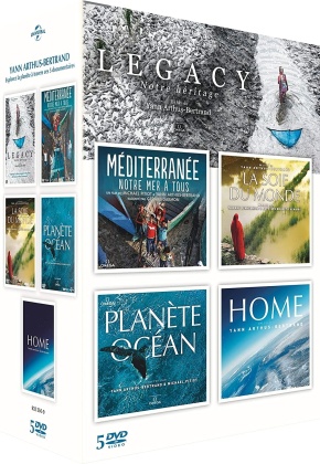 Yann Arthus-Bertrand - Legacy - Notre h&eacute;ritage / M&eacute;diterran&eacute;e - Notre mer &agrave; tous / La soif du monde / Plan&egrave;te Oc&eacute;an / Home (5 DVD)