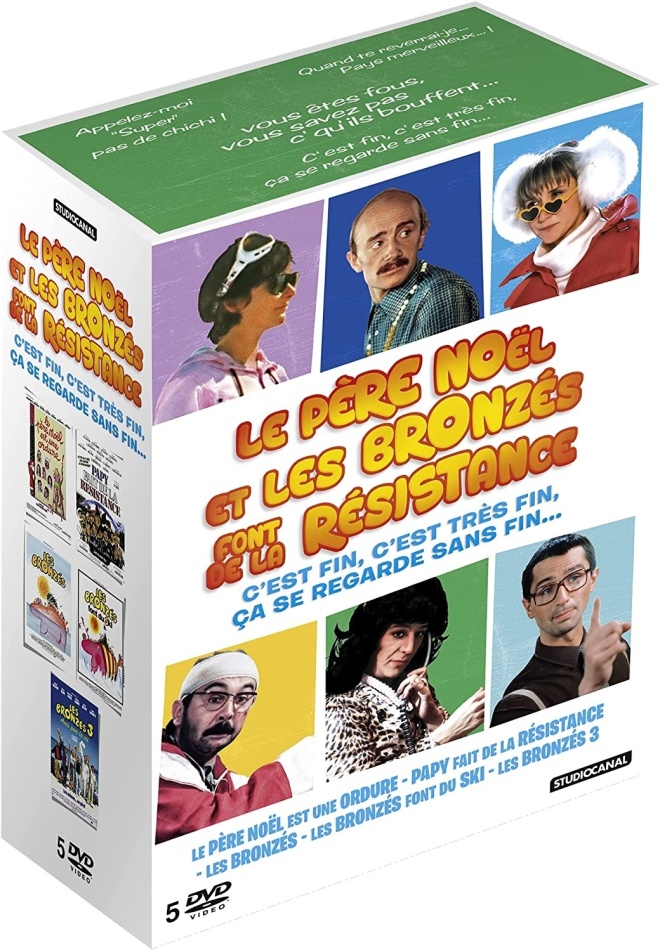 Le Père Noël et Les Bronzés font de la Résistance - Les Bronzés / Les Bronzés font du ski / Les Bronzés 3 - Amis pour la vie / Le Père Noël est une ordure / Papy fait de la résistance 5 DVD