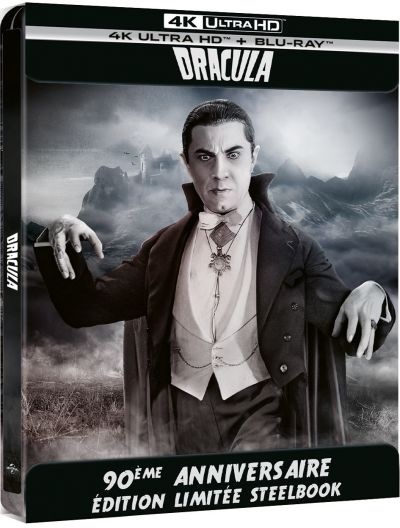 Dracula (1931) 90th Anniversary Edition, s/w, Steelbook, 4K Ultra HD + Blu-ray