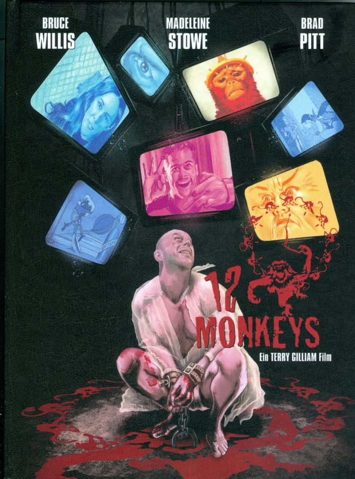 12 Monkeys (1995) Cover C, Limited Edition, Mediabook, Blu-ray + DVD