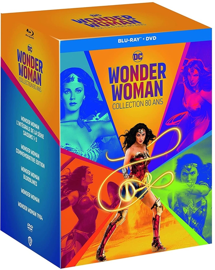 Wonder Woman - Collection 80 ans - Wonder Woman - L’intégrale de la série / Wonder Woman - Commemorative Edition / Wonder Woman - Bloodlines / Wonder Woman (2009) / Wonder Woman 1984 (2020) 4 Blu-rays + 21 DVDs