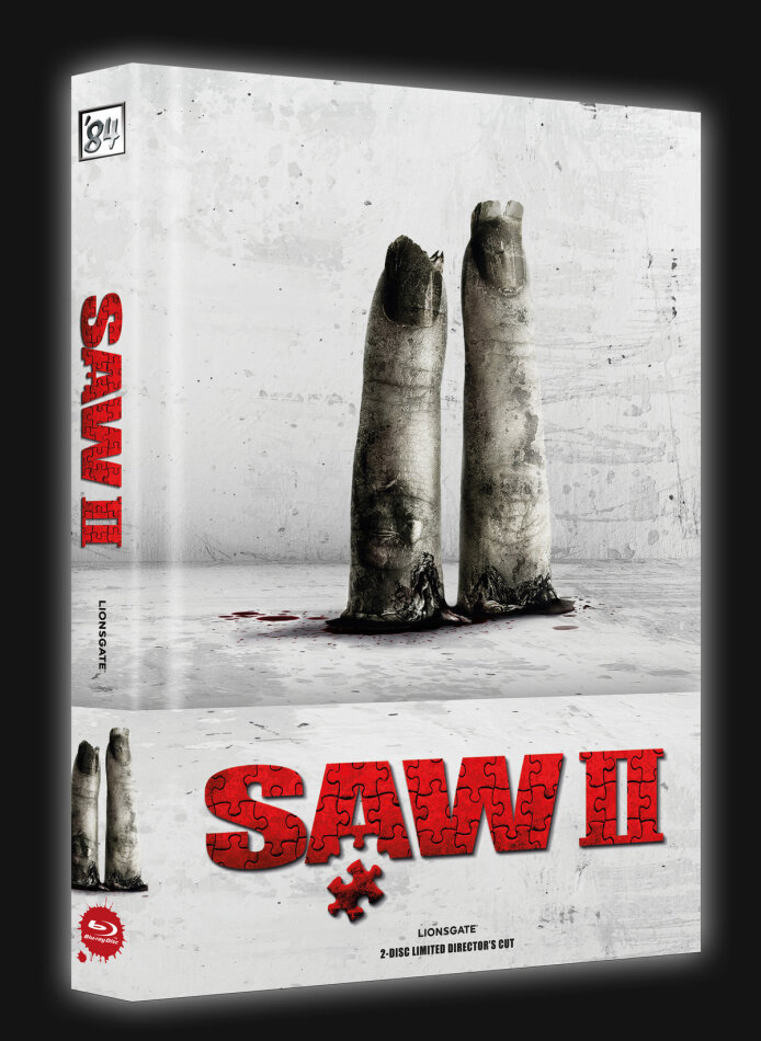 Saw 2 (2005) Cover A, Wattiert, Director's Cut, Limited Edition, Mediabook, Blu-ray + DVD