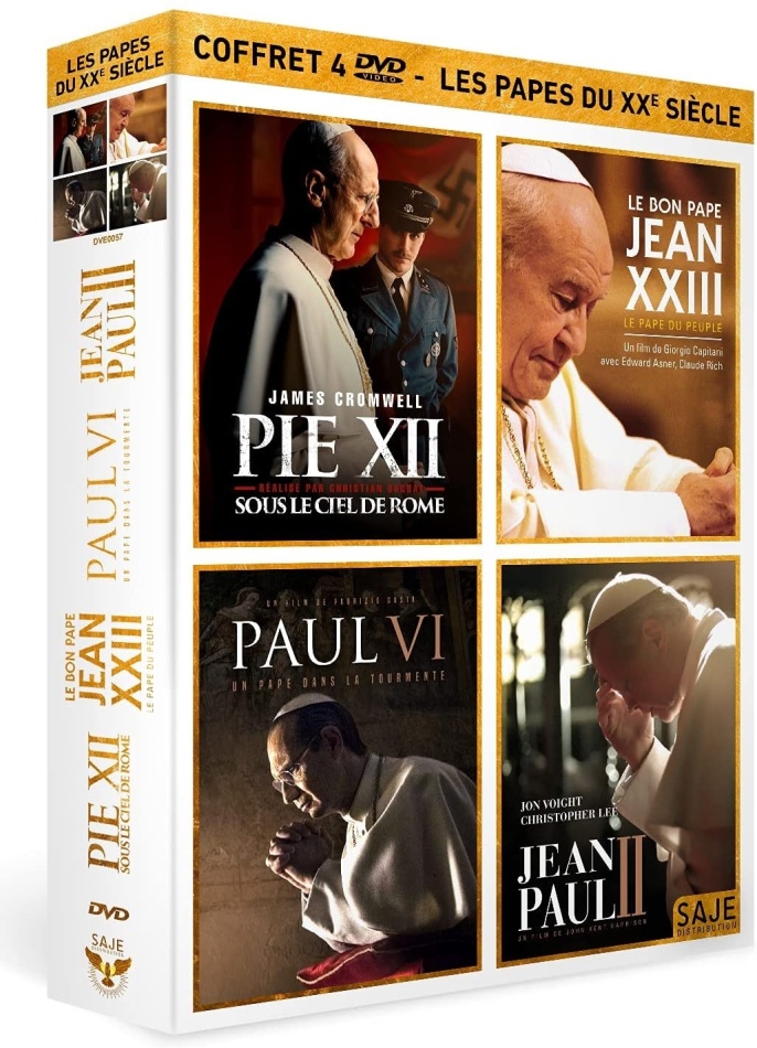 Les Papes du XXe siècle - Pie XII / Le Bon Pape Jean XXIII, le Pape du peuple / Paul VI, un Pape dans la tourmente / Jean-Paul II 4 DVDs