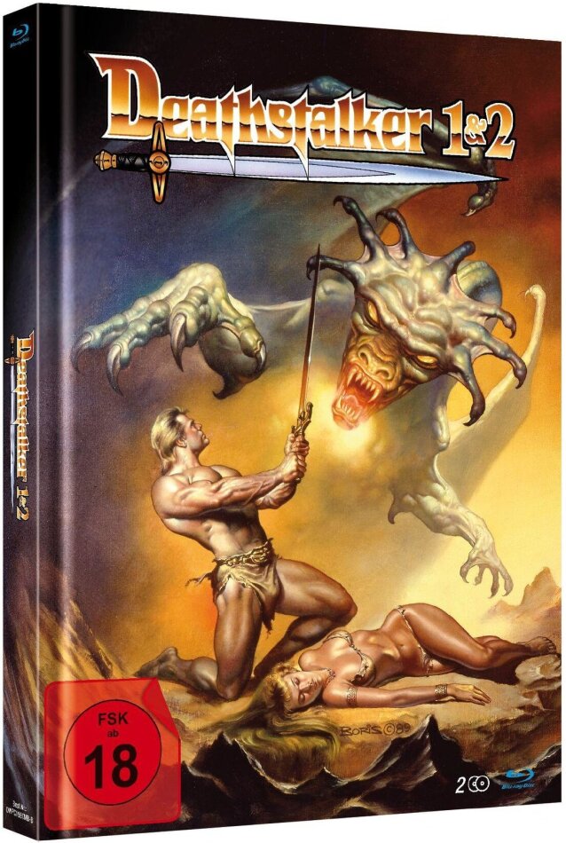 Deathstalker 1 & 2 Cover B, Limited Edition, Mediabook, Uncut, 2 Blu-rays