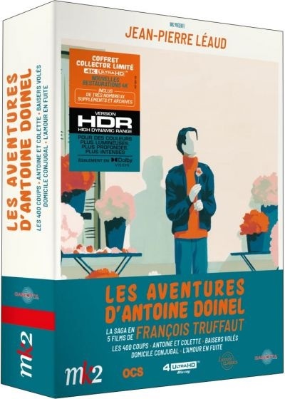 François Truffaut - Les aventures d'Antoine Doinel - Les 400 coups / Baisers volés / Domicile conjugal / L’amour en fuite Limited Collector's Edition, 4 4K Ultra HDs