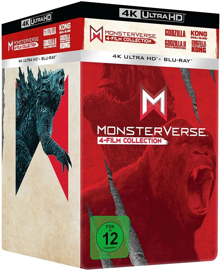 Monsterverse - 4-Film Collection Limited Edition, Steelbook, 4 4K Ultra HDs + 4 Blu-rays