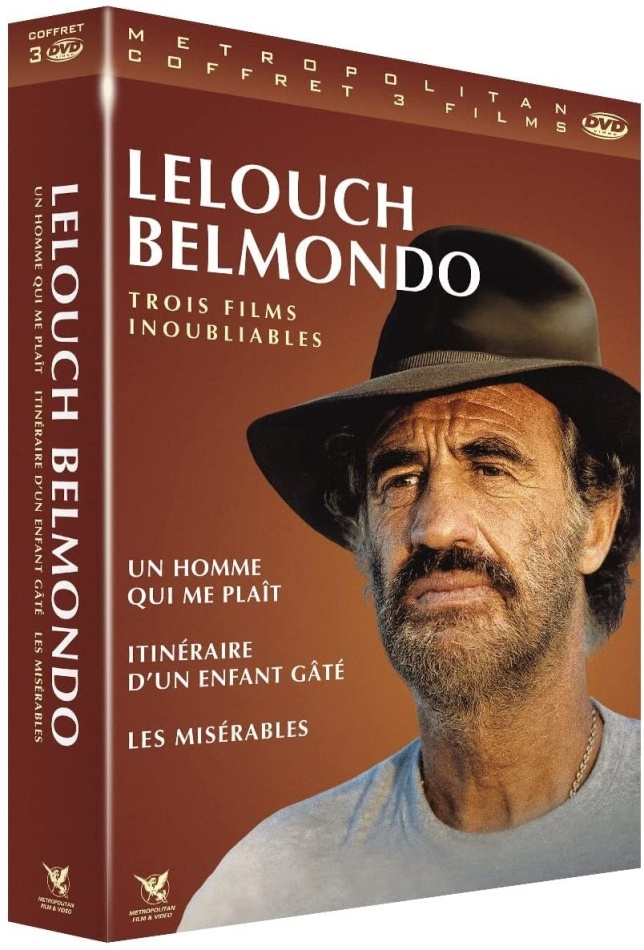 Lelouch / Belmondo - Un homme qui me plaît / Itinéraire d'un enfant gâté / Les Misérables 3 DVD