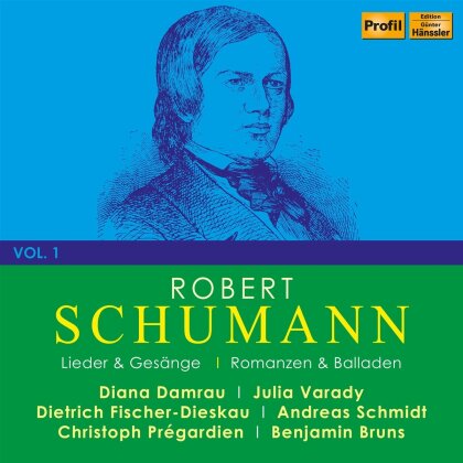 Diana Damrau, Pregardien, Robert Schumann (1810-1856), Diana Damrau, Julia Varady, &hellip; - Robert Schumann 1 - Lieder & Ges&auml;nge - Romanzen & Balladen (4 CDs)