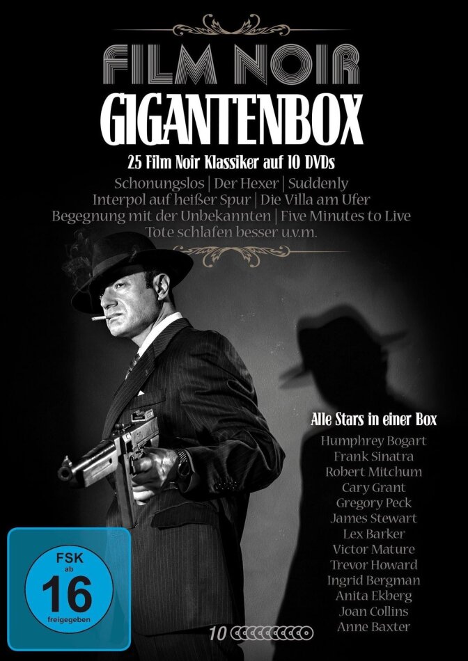 Film Noir Gigantenbox - 25 Film Noir Klassiker s/w, 10 DVDs