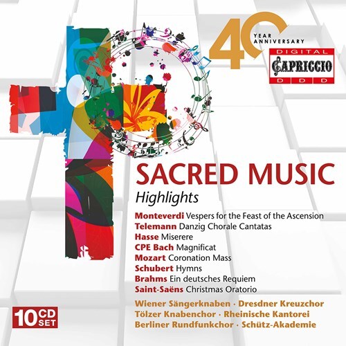Wiener Sängerknaben, Dresdner Kreuzchor, Tölzer Knabenchor, Rheinische Kantorei, … - Sacred Music Highlights - Capriccio - 40 Year Anniversary 10 CDs