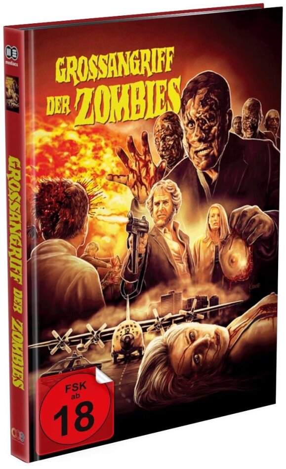 Grossangriff der Zombies (1980) Cover C, Limited Edition, Mediabook, Uncut, Blu-ray + 2 DVDs + CD