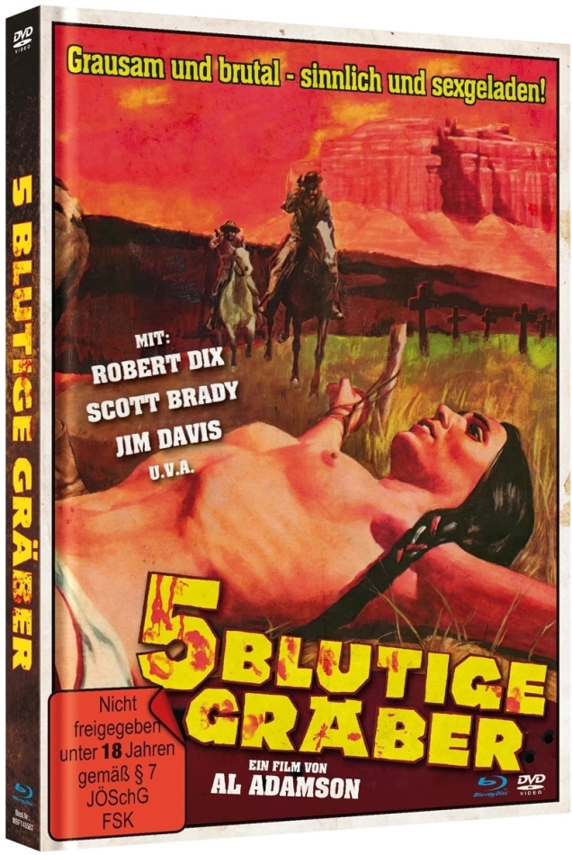 5 blutige Gräber (1969) Cover B, Limited Edition, Mediabook, Blu-ray + DVD