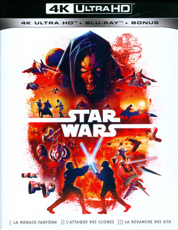 Star Wars Trilogie - Episode 1-3 Digipack, 3 4K Ultra HDs + 6 Blu-rays