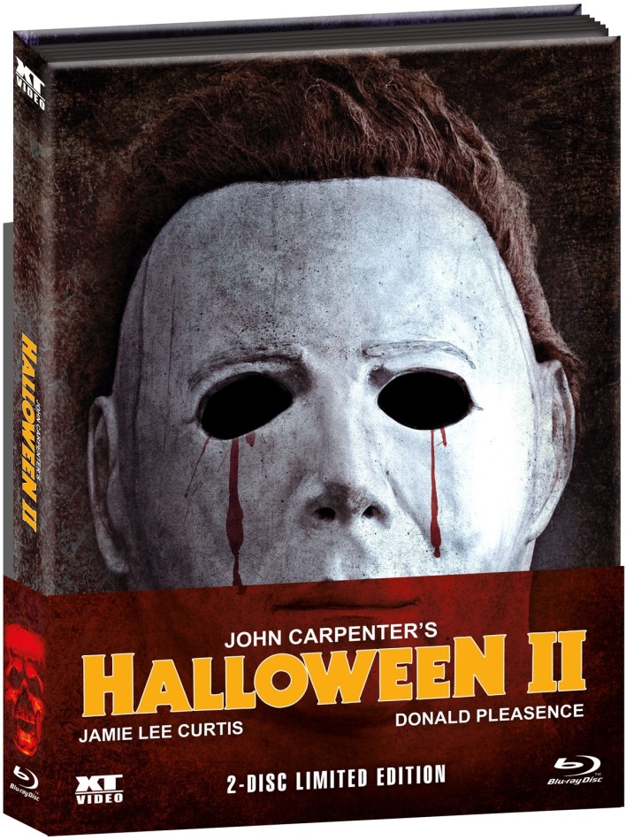 Halloween 2 (1981) Wattiert, Cover 1, Limited Edition, Mediabook, Blu-ray + DVD