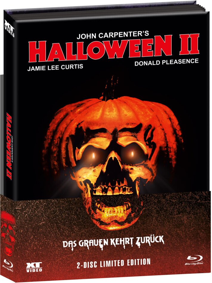 Halloween 2 (1981) Wattiert, Cover 2, Limited Edition, Mediabook, Blu-ray + DVD