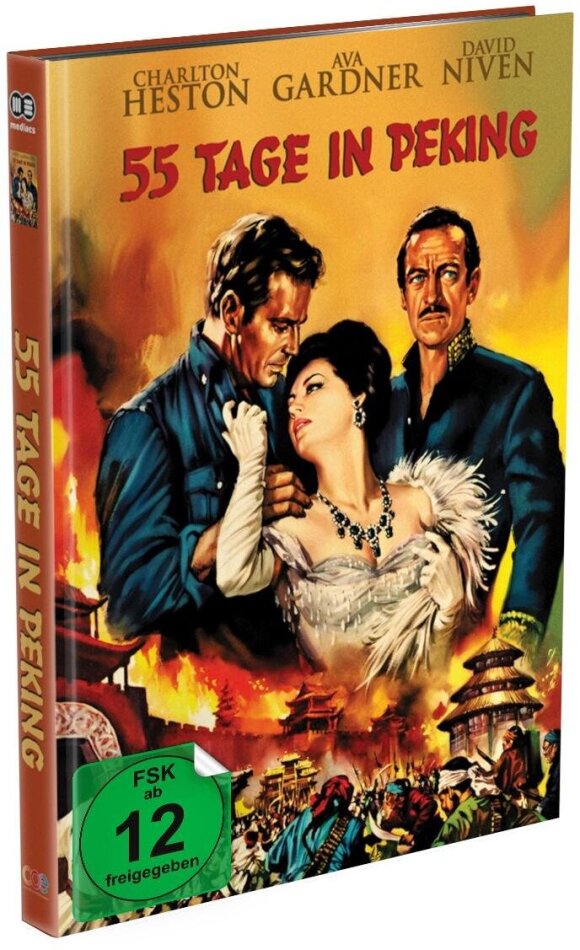 55 Tage in Peking (1963) Cover A, Limited Edition, Mediabook, Uncut, Blu-ray + DVD