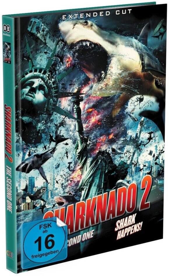 Sharknado 2 - The Second One: Shark Happens! (2014) Cover A, Extended Edition, Limited Edition, Mediabook, Blu-ray + DVD