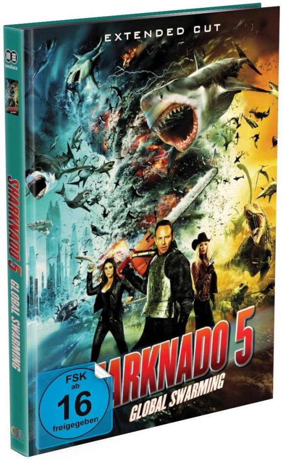 Sharknado 5 - Global Swarming (2017) Cover A, Extended Edition, Limited Edition, Mediabook, Blu-ray + DVD