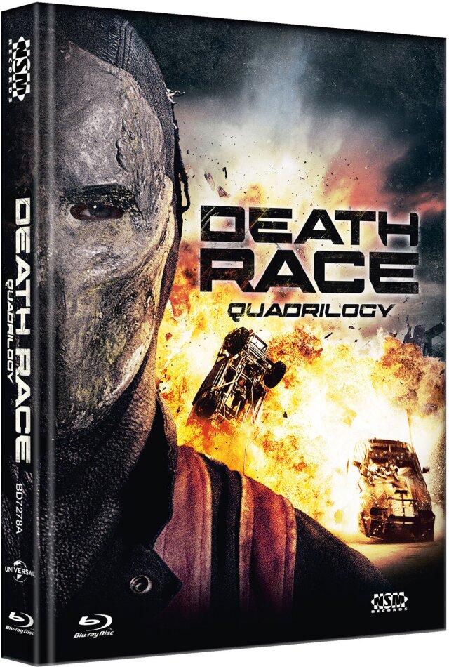 Death Race 1-4 - Quadrilogy Cover A, Limited Edition, Mediabook, Uncut, 4 Blu-rays