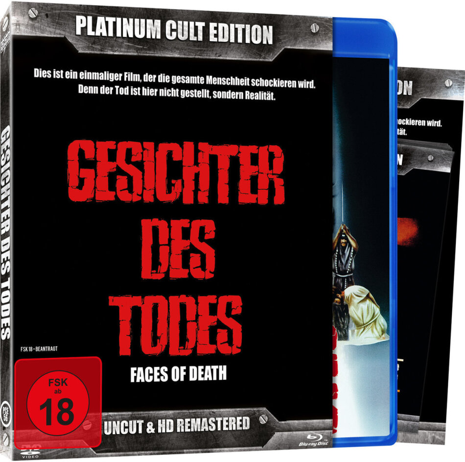Gesichter des Todes (1978) Platinum Cult Edition, Limited Edition, Remastered, Uncut, 2 Blu-rays + DVD