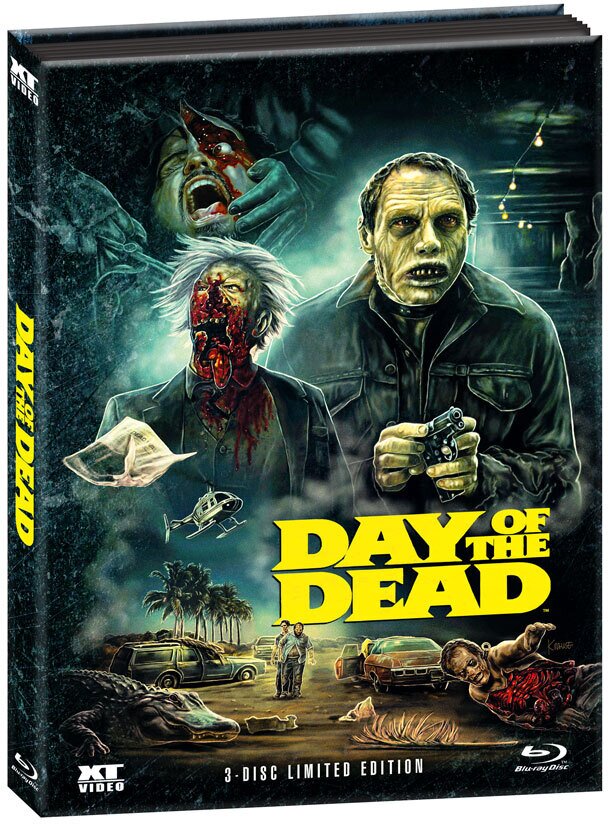 Day of the Dead (1985) Wattiert, Cover 1, Limited Collector's Edition, Mediabook, 3 Blu-rays