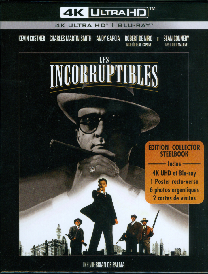 Les Incorruptibles (1987) Goodies, + Goodies, Édition Collector Limitée, Steelbook, 4K Ultra HD + Blu-ray