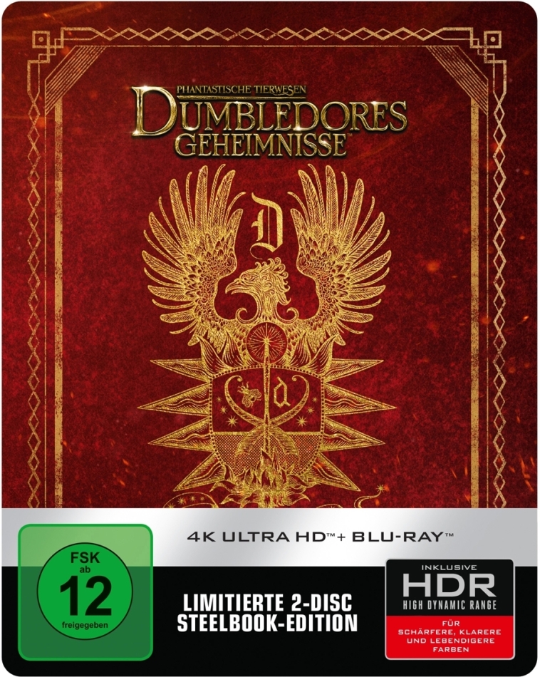 Phantastische Tierwesen 3 - Dumbledores Geheimnisse (2022) Limited Edition, Steelbook, 4K Ultra HD + Blu-ray