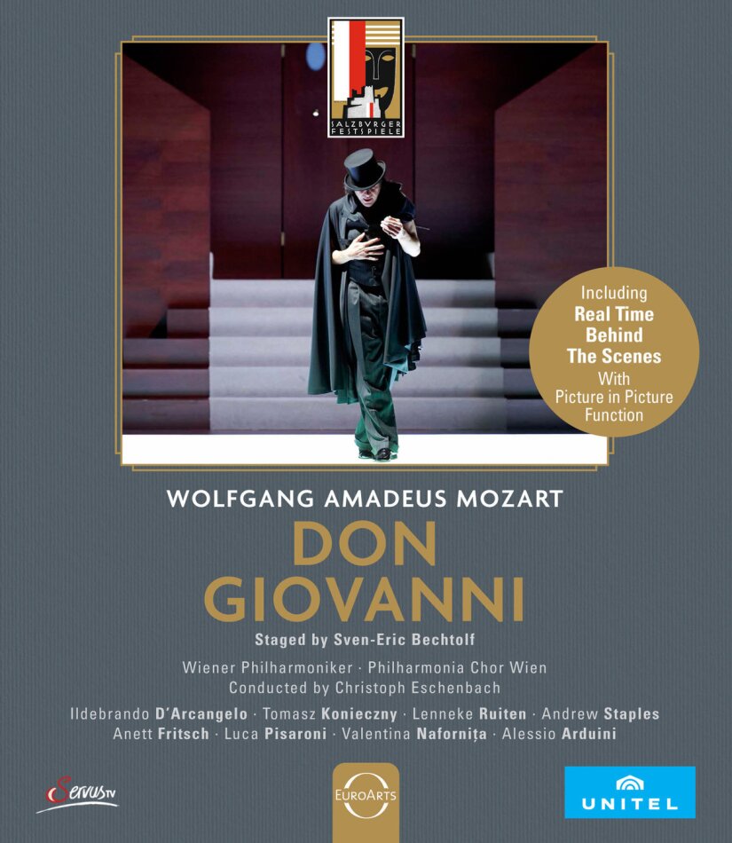 Wiener Philharmoniker, Christoph Eschenbach & Ildebrando d' Arcangelo - Don Giovanni - Salzburger Festspiele 2014 Unitel Classica, 2 DVD
