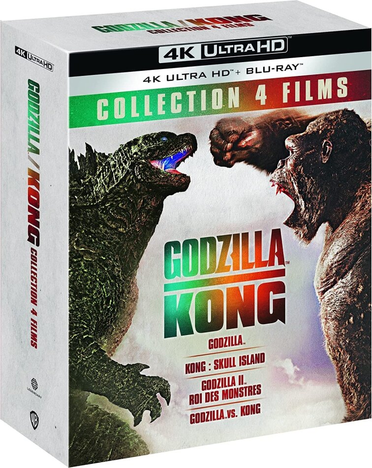 Godzilla / Kong - Collection 4 Films - Godzilla (2014) / Godzilla: Roi des monstres (2019) / Kong: Skull Island (2017) / Godzilla vs. Kong (2021) 8 4K Ultra HDs
