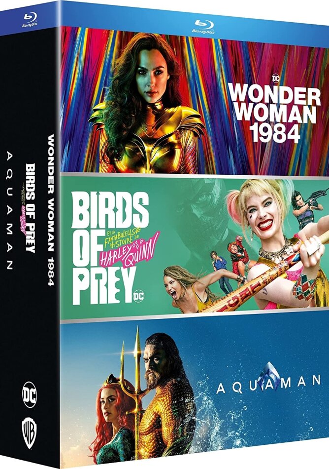 Wonder Woman 1984 (2020) / Birds of Prey et la fantabuleuse histoire de Harley Quinn (2020) / Aquaman (2018) 3 Blu-ray