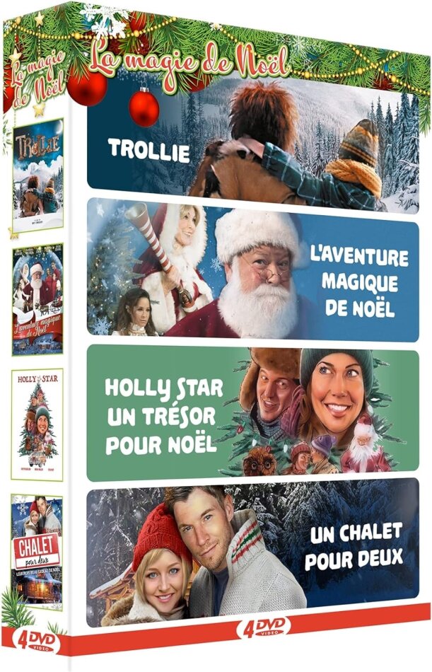 La magie de Noël - Trollie / L'aventure magique de Noël / Holly Star - Un trésor pour Noël / Chalet pour deux 4 DVDs