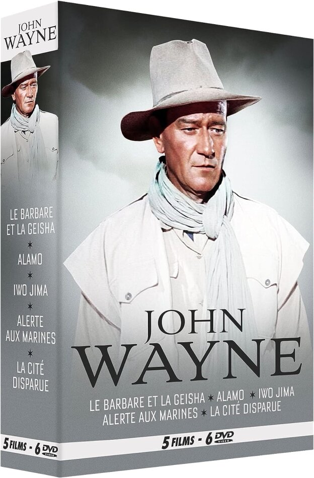 John Wayne - Le Barbare et la Geisha / Alamo / Iwo Jima / Alerte aux Marines / La cité disparue 5 DVDs