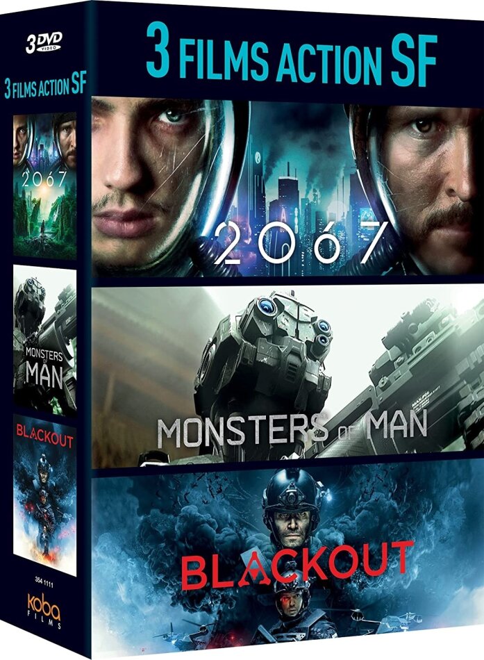 3 films action SF - 2067 / Monsters of Man / Blackout 3 DVD
