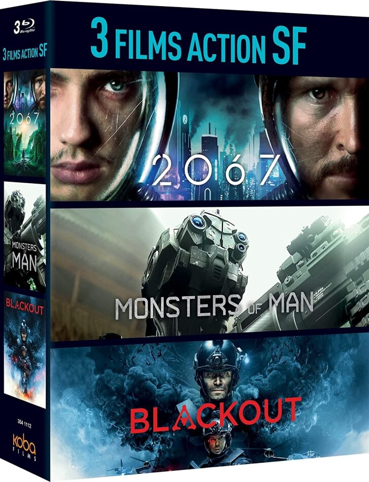 3 films action SF - 2067 / Monsters of Man / Blackout 3 Blu-ray