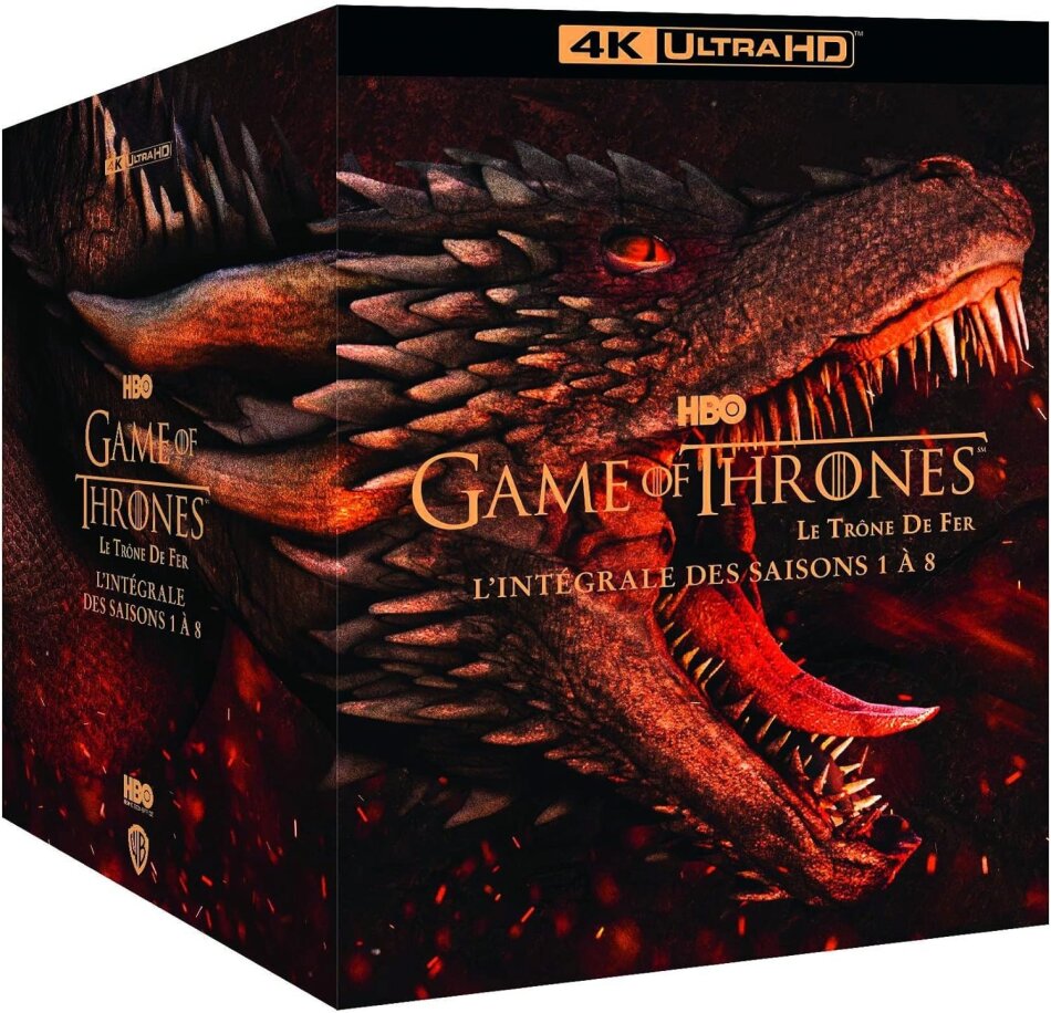 Game of Thrones - Le Trône de Fer - L'intégrale des Saisons 1 à 8 30 4K Ultra HDs + 3 Blu-rays