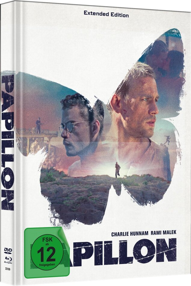 Papillon (2017) Cover D, Extended Edition, Limited Edition, Mediabook, Blu-ray + DVD