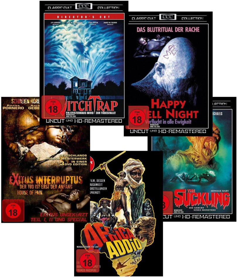 Horror Spielfilm Package - 6 Filme 7 DVDs