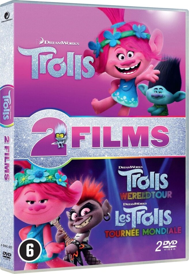 Les Trolls (2016) / Les Trolls 2 - Tournée mondiale (2020) 2 DVDs